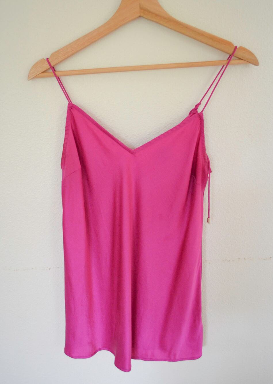 Paige Cicely Cami Fuchsia Satin Size Small